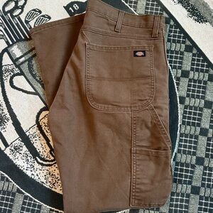 Dickies Brown Cargo Pants Sturdy Cotton Utilitarian Design